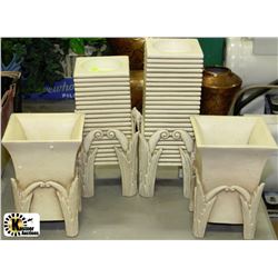 NEW LOT OF 4 CANDLE HOLDERS AND PLANTERS