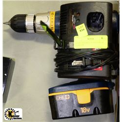 RYOBI 18V DRILL W/ BATTERY & CHARGER