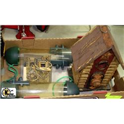 FLAT OF BIRD HOUSES AND BIRD FEEDERS