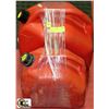 Image 1 : 2 RED JERRY CANS - 10 LTR. & 20 LTR.