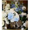 Image 1 : BOX OF ARTIFICIAL FLOWERS, FOAM BRICKS,