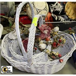 PAIR OF WICKER BASKETS