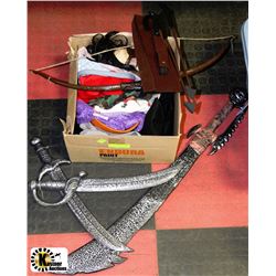 BOX OF ASSORTED KIDS COSTUMES