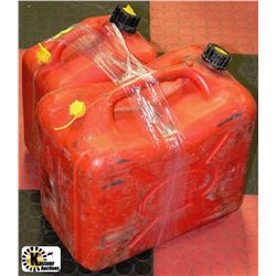 2 RED JERRY CANS - 6 GAL. & 2.5 GAL
