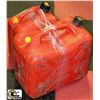 Image 1 : 2 RED JERRY CANS - 6 GAL. & 2.5 GAL