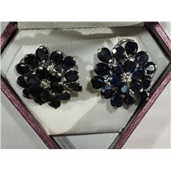 STERLING SILVER SAPPHIRE (4.80CT) FLORAL STYLE