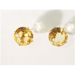 14K GOLD CITRINE EARRINGS