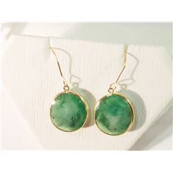 14K GOLD EMERALD(9.75CT) EARRINGS