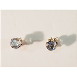 10K GOLD TANZANITE EARRINGS
