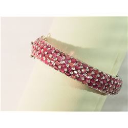 STERLING SILVER RUBY(45.60CT) BANGLE