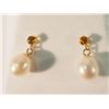 Image 1 : 14K GOLD CITRINE & FRESHWATER PEARL EARRINGS