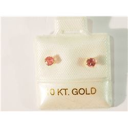 10K GOLD PINK TOURMALINE EARRINGS