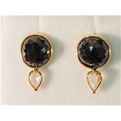 14K GOLD BLACK DIAMOND(7.0CT) & WHITE
