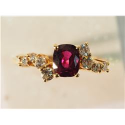 14K GOLD RUBY(1.12CT) & DIAMOND(0.33CT) RING