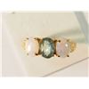 Image 1 : 10K GOLD ALEXANDRITE(0.80CT) & OPAL RING