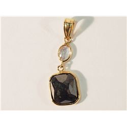 14K GOLD BLACK DIAMOND(2.36CT) & WHITE
