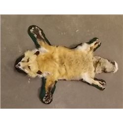 ANIMAL PELT - FOX - HAS HEAD - FINISHED UNDERSIDE - 56" NOSE TO TAIL