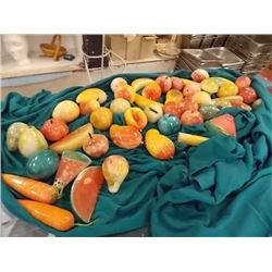 ALABASTER STONE FRUIT - ASSORTED EXOTIC AND OTHER FRUIT & VEGIES  - APPROX. 30 PC TO CHOOSE FROM