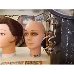 PLASTIC MANNEQUIN HEAD - 10" TALL - NO HAIR