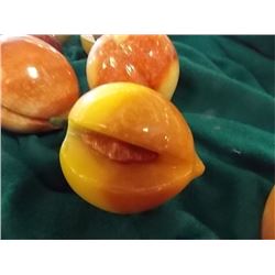 ALABASTER STONE FRUIT - SEE STONE - PLUM - WD STEM