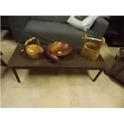 RETRO COFFEE TABLE AND END TABLE SET - 3 PC