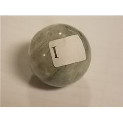 POLISHED STONE ORB - APPROX 1.25" DIAM -GREEN JADE