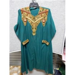 TUNIC - AUDRY (TAG CHECK!) - GREEN BRAIDED DRESS - (NO TAG)
