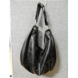 PURSE - MISSCO GIRL - LARGE BLACK SHINY VINYAL WITH BUCKLES