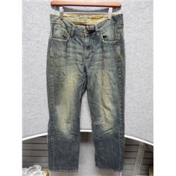 JEANS MENS - MACHINE - BLUE FADED JEANS WITH BROWNISH FADING - SIZE 28/30