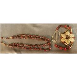 NECKLACE AND BRACLET - NATURAL MADE - SEEDS AND MORE = 2 PC TTL