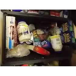 CRATE OF ASSORTED FOOD ITEMS - BRING BOX OR BAG TO TAKE FOOD HOME - CRATE NOT INCLUDED