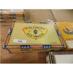 VINTAGE TOBACCO BOX WITH ASSORTED BUG COLLECTION