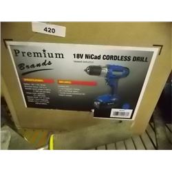 NEW CORDLESS DRILL - 18 VOLT