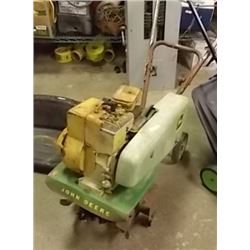 VINTAGE GAS ROTOTILLER - JOHN DEERE 216 - WORKED LAST YEAR - NOT TESTED THIS YEAR