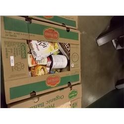 BANANA BOX OF ASSORTED FOODS