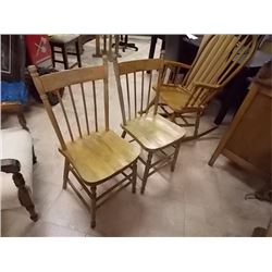 VINTAGE OLD CANADIAN DINING CHAIRS- 5 TTL