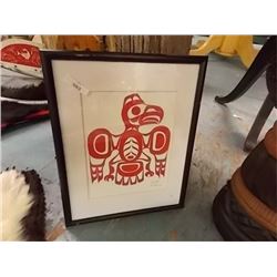 FRAMED NATIVE PRINT - SIGNED - MARTEN WILLIAMS