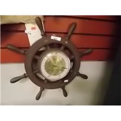BAROMETER - SHIPS WHEEL - 15" DIAM