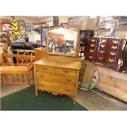 WALNUT VANITY WITH MIRROR