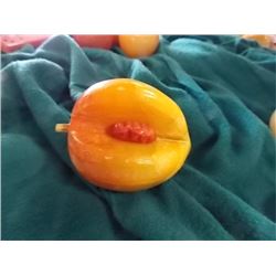 ALABASTER STONE FRUIT - PEACH - SEE STONE-WD STEM