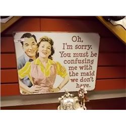 METAL ADVERTISING SIGN
