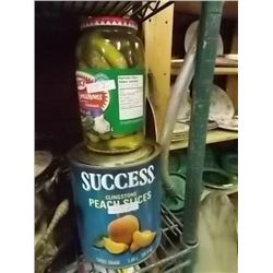 CANNED PEACHES - 2.84L - & JAR BABY DILL PICKLES 1.5L = 2PC TTL