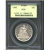 Image 1 : 1843 50C MS61 PCGS.