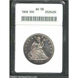 1848 50C AU58 ANACS.