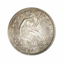 1849 50C AU55 ANACS.