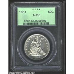 1851 50C AU55 PCGS.