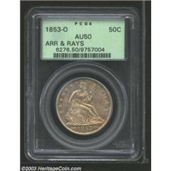 1853-O 50C Arrows and Rays AU50 PCGS.