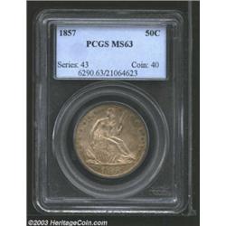 1857 50C MS63 PCGS.