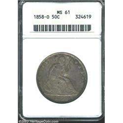 1858-O 50C MS61 ANACS.