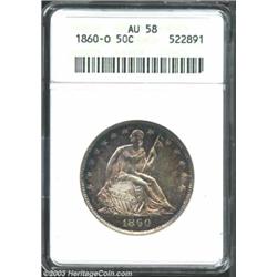 1860-O 50C AU58 ANACS.